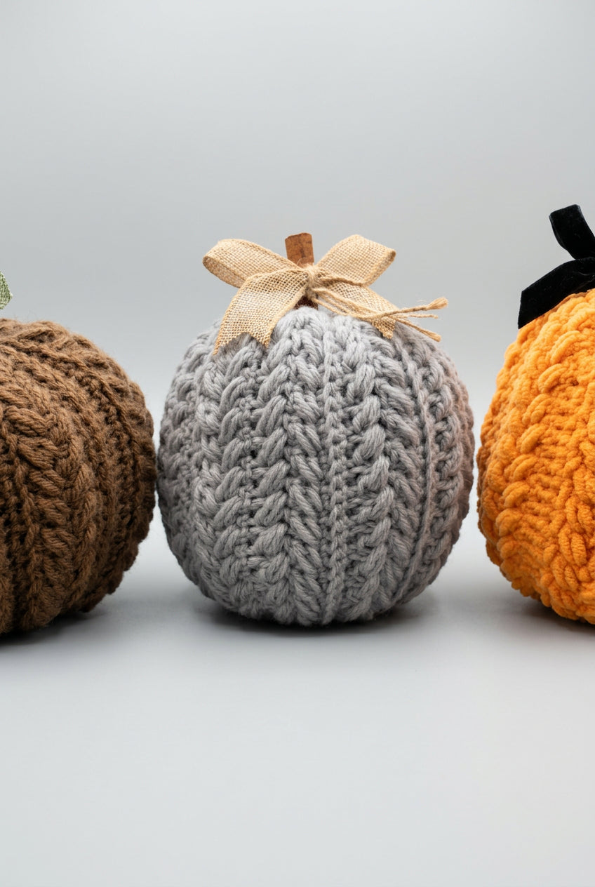 Large Crochet Pumpkin