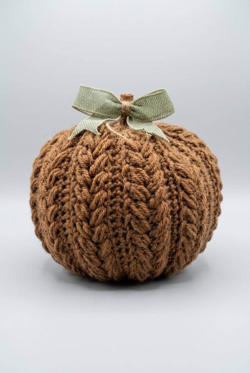 Large Crochet Pumpkin