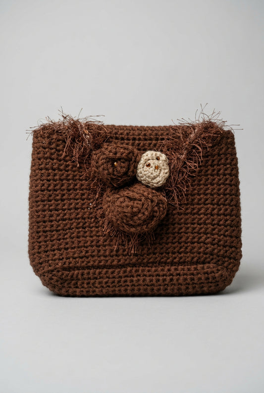 Brown Crochet Purse