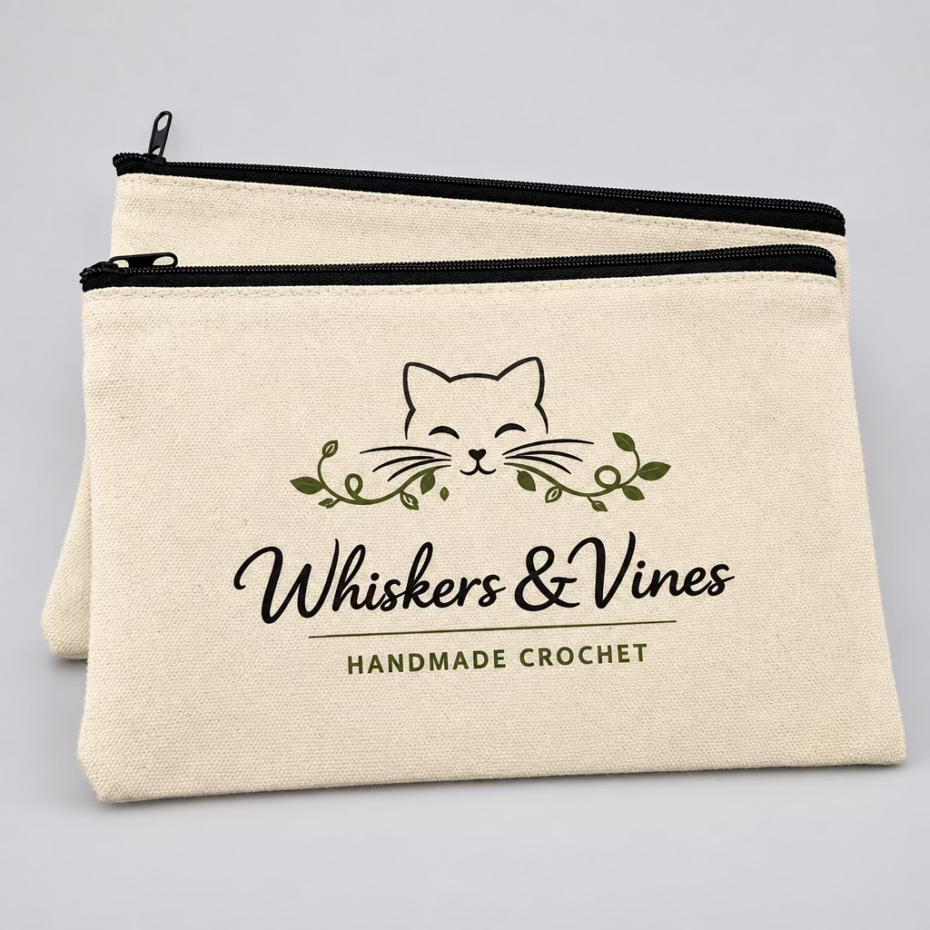Whiskers & Vines Zipper Pouch